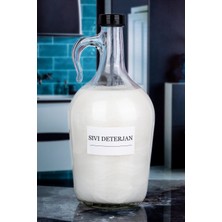 PremiumPort 1500 ml Dekoratif Cam Şişe, Şık Tasarım, Siyah Kapak