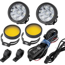 Astraled 2 Li Set Motosiklet LED Sis Farı Metal Gövde D7 LED Enduro Gs Serileri Uyumlu