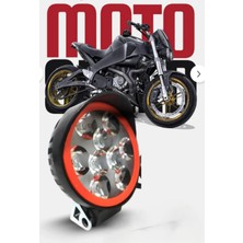 Astraled 1 Adet 2 Modlu Motosiklet LED Far Takımı – Flash Modu - Beyaz Işık (12V)