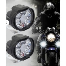 Astraled 1 Adet LED Motosiklet Sis Far Montaj Sis Drl Lamba Scooter Motosiklet Için (Çakar & Sabit Mod)