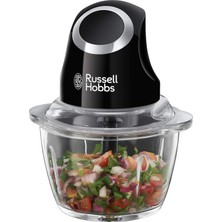 Russell Hobbs 24662-56 Elektrikli Mini Parçalayıcı [saklama Kapağı Dahil Cam Kap] Mat Siyah (500 Ml,