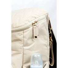 Myroka Gogo Bej Renkli Anne Bebek Bakım Çantası 10 Ayrı Bölüm ile Su Geçirmez ve Hafif