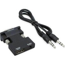 CetKing Ses Destekli HDMI To VGA Dönüştürücü Adaptör