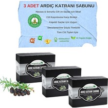CetKing Ardıç Katranı Sabunu 140 gr x 3 Adet Tüm Cilt Tipleri Için Antiseptik ve Yenileyici Etkili