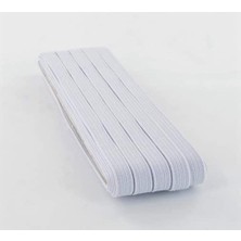 CetKing Adet 0.80 cm Beyaz Bel Paça Don Lastiği Geniş Yassı Lastik 20 Metre