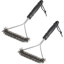 CetKing Adet Izgara Fırçası, Izgara Fırçası, 30 cm Paslanmaz Çelik Izgara Temizleme Fırçası, Üçgen 360° Izgara, Tel Fırça, Kömür Mangalı Için Mangal Aksesuarı, Küre Izgara, Temizleyici Fırça