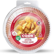 CetKing Airfryer Pişirme Kağıdı, Standart Boy, 16 Cm, 25 Adet