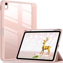 CetKing ipad Air 4/5. Nesil 10.9 ile Uyumlu Kılıf Grafiti Şeffaf Kalem Bölmeli (10.nesil Değildir) Rose Gold
