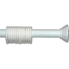 PremiumPort Banyo Perdesi Borusu Düz Beyaz, Perde Kancalarıyla Kolay Kullanım