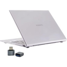 CetKing Matebook D15 2019-2022 Kılıf Uyumlu Kristal Parlak Şeffaf Sert Hard Case Ince Hafif Çizilme Koruma 15.6 Inç Şeffaf