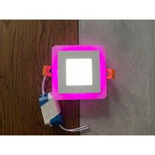 Cnl Kare Sıva Altı LED Spot Aydınlatma 6 Watt Çift Renk 3 Kademe Pembe Beyaz Gece Lambası Armatür