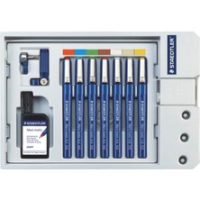 Staedtler 700 S7 Mars Matic 7'li Teknik Çizim Kalem Seti 0.2, 0.3, 0.4, 0.5, 0.6, 0.8, 1.0 mm