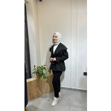 La Carte Mom Jeans Düz Kot Pantolon Siyah 0291-D