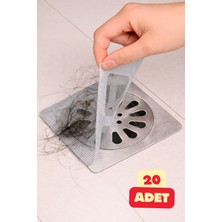 PremiumPort 20 Adet Kendinden Yapışkanlı Lavabo Gider Süzgeci, Pislik Tutucu Set