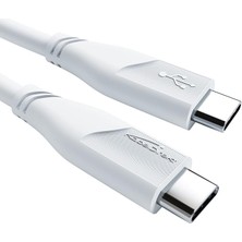 CetKing – Usb-C Kablosu, USB 2.0 – 2 M (Usb-C - Usb-C, Veri Kablosu/şarj Kablosu, Güç Dağıtımı ile 480 Mbit/s ve 100 W'a Kadar Şarj Akımı/pd 3, Entegre Çip, Beyaz)