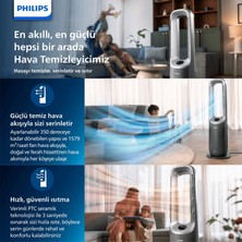 Philips 8000 Serisi Air Performer 3in1 Hava Temizleme Cihazı, 270 M³/sa Temiz Hava Hızı (Cadr), Fan ve Isıtıcı, Air+ Uygulaması, AMF870/15