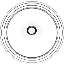 CetKing 590220 18-20-22 cm Borcam Tencere Kapağı
