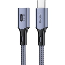 CetKing 4.0 E-Mark 240W 40GBPS Thunderbolt 4 8k 60Hz Type-C Uzatma Kablosu 1 Metre