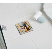 PremiumPort Dekoratif Taş Gider Kapağı, 10X10X1CM, Banyo, Mutfak, Balkon Için
