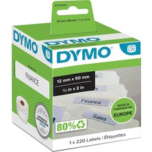 Dymo S0722460, Lw Askılı Dosya Etiketi, (50X12 Mm) 220 Etiket/paket - (99017)