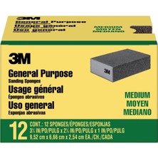 3m Zımpara Süngeri, 3 3/4 "x 2 5/8", Orta, 12'li Paket