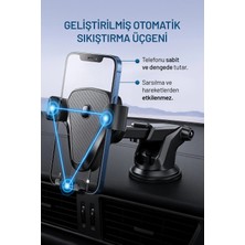 WANNA PROTECT 360 Dönebilen Vakumlu Araç Içi Oto Premium Telefon Tutucu Vantuzlu Akrobat Araba Telefon Tutacağı