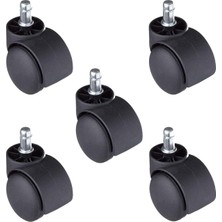 5 Adet Pimli Geçmeli Koltuk Sandalye Tekeri 50 mm