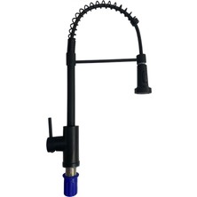 Eymen Meral Aksesuar Endüstriyel Siyah Eviye Mutfak Bataryası Sıcak, Soğuk Girişli Kaliteli Şık ve Estetik Paslanmaz Hafif Malzemeden Üretilmiştir