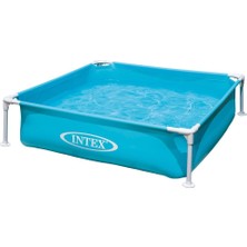 Intex 57173 Yüzme Havuzu Kare Mini Çerçeve Mavi 122 Cm, Su Sporları, Plaj Malzemesi, Şişme Ürün, Yüz