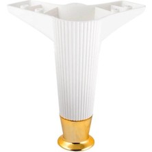 22CM Lüx Plastik Beyaz Ayaktv Ünitesi Kanepe Koltuk Baza Vb. Ürünler Için Sağlam ve Estetiktir (Vidalar Dahildir)