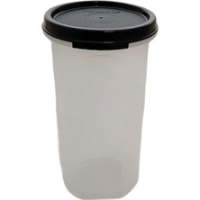 Tupperware Circular 650 ml Siyah Yumurta Kabı Yuvarlak Kutu Kuru Saklama Stoku Dekorasyon Geri Sihir