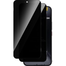M.TK Moveteck Xiaomi Poco X8 Pro Max Uyumlu Hayalet Ekran Koruyucu Kırılmaz Cam Tam Kaplar Temperli Privacy Glass