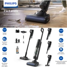 Philips 7000 Serisi Aquatrio Kablosuz Dikey Süpürge, Islak&kuru Temizlik, Otomatik Temizleme ve Şarj Istasyonu, Kuru Süpürme Başlığı, XW7263/11