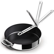 Joseph Joseph Space 3 Katmanlı Paslanmaz Çelik Seramik Kaplama 28 cm Kızartma Tavası