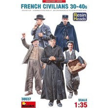 Miniart 38037 1:35 Fransız Siviller-Reçineden BAŞLAR-1930-40