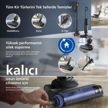 Philips 7000 Serisi Aquatrio Kablosuz Dikey Süpürge, Islak&kuru Temizlik, Otomatik Temizleme ve Şarj Istasyonu, Kuru Süpürme Başlığı, XW7263/11