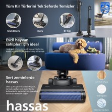 Philips 7000 Serisi Aquatrio Kablosuz Dikey Süpürge, Islak&kuru Temizlik, Otomatik Temizleme ve Şarj Istasyonu, Kuru Süpürme Başlığı, XW7263/11
