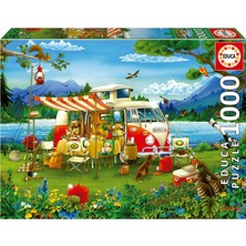Educa 1000 Parça Harika Kamp Tatili Puzzle - 19922 - Camping Holiday