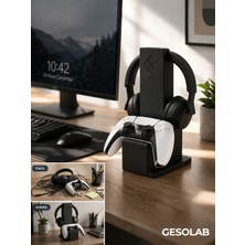 2’si 1 Arada Kulaklık Standı ve Oyun Kolu Tutucu – Ps5 & Xbox Uyumlu,  24.5 cm Gaming