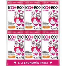Kotex Young 22'li Gündüz Pedi Ekonomik 6'lı Paket