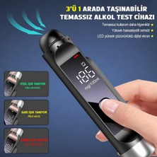 Techtic 3’ü 1 Arada Alkolmetre Yüksek Hassasiyetli Sensör Acil Durum Güvenlik Çekici Numaratör