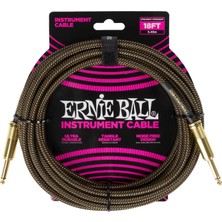 Ernie Ball 18FT. Braided Pay Dirt Enstrüman Kablosu