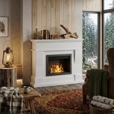 Starfire Classic Design Beyaz Taşınabilir Bioethanol Şömine – Dumansız, Kokusuz
