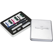 Graf Von Faber-Castell Faber-Castell Grip 2011 Dolma Kalem Kaligrafi Set Gümüş
