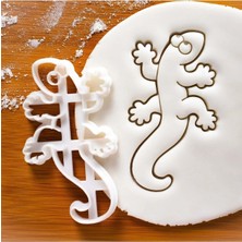 Hobist Sevimli Sürüngen Geko Kurabiye Kalıbı ve Şeker Hamuru Kalıbı