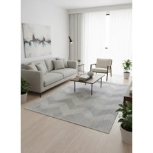 Stil 10001A Krem Halı 200X290 | Şevron Ok Işareti Desenli Krem Halı