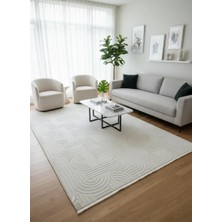 Stil 08374L Krem Halı 200X290 | Kavisli Labirent Desenli Modern Halı