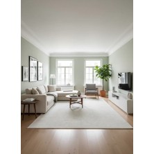 Stil 10002A Krem Halı 200X290 | Sade Düz Kadife Krem Halı