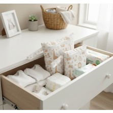 My Balli Store Hayvan Desenli 3'lü Set Organizer Askılı Seyahat Çantası