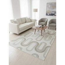 Veseo Armoni 40119A Krem Açık Bej Halı 200X290 | Patlayan Yelpaze Bej Krem Halı